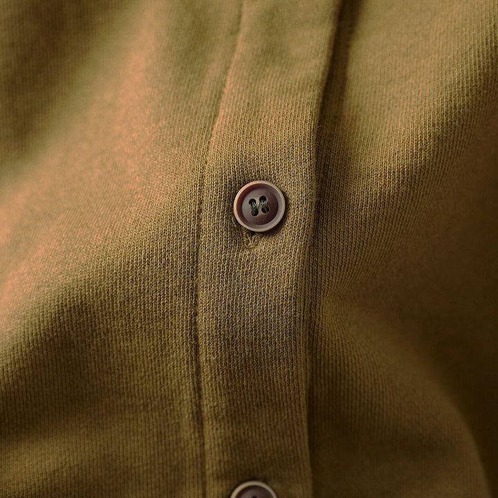 Buddha Stones秋冬 無地 ボタンダウン クルーネック 長袖 レディース コットンシャツ - image 13