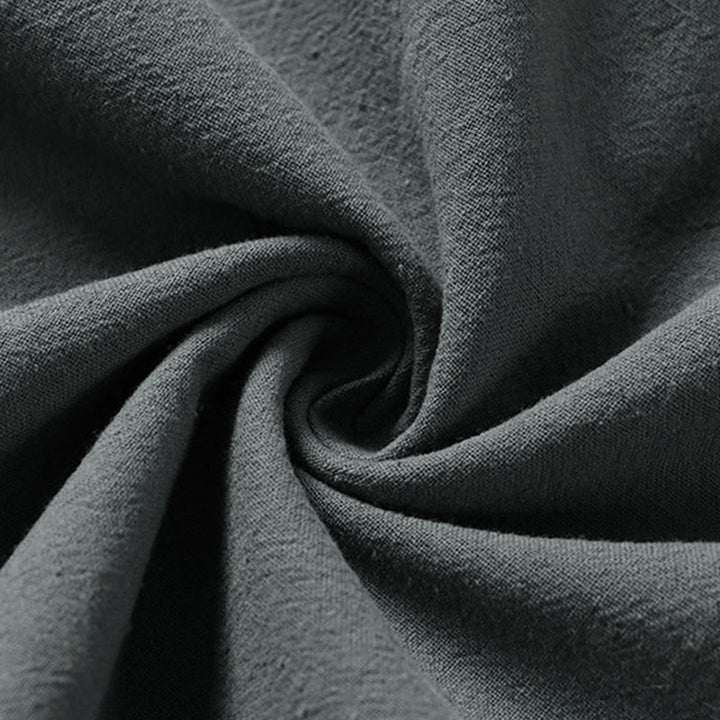 Buddha Stones無地 レースアップ コットンリネン メンズ 七分袖 着物 - image 8