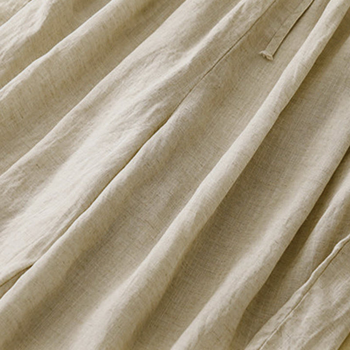 Buddha Stones夏用 伸縮性ウエスト コットン レディース カプリ クロップド丈 ハーレムパンツ ポケット付き - image 6