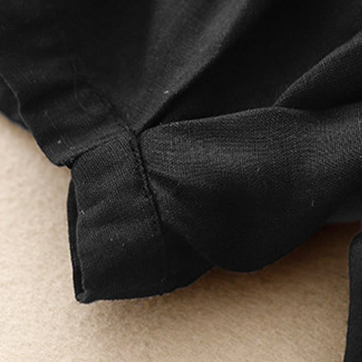 Buddha Stones夏用 伸縮性ウエスト コットン レディース カプリ クロップド丈 ハーレムパンツ ポケット付き - image 16