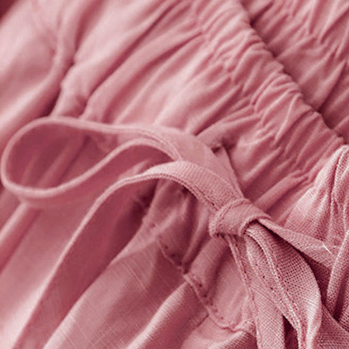 Buddha Stones夏用 伸縮性ウエスト コットン レディース カプリ クロップド丈 ハーレムパンツ ポケット付き - image 20