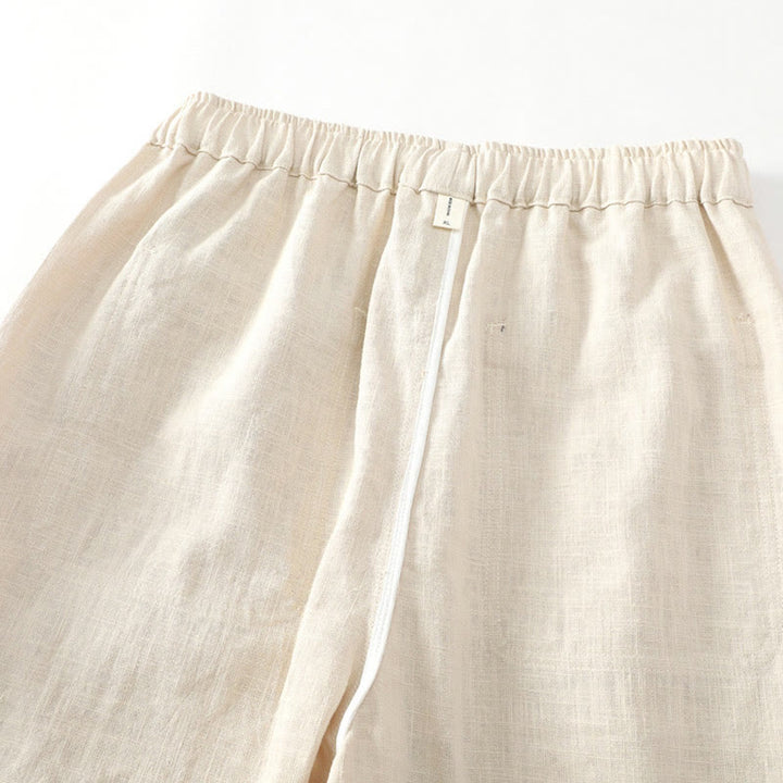 Buddha Stones夏用 ラミー リネン コットン アンクル丈 伸縮性カフス テーパード メンズ パンツ ポケット付き - image 8