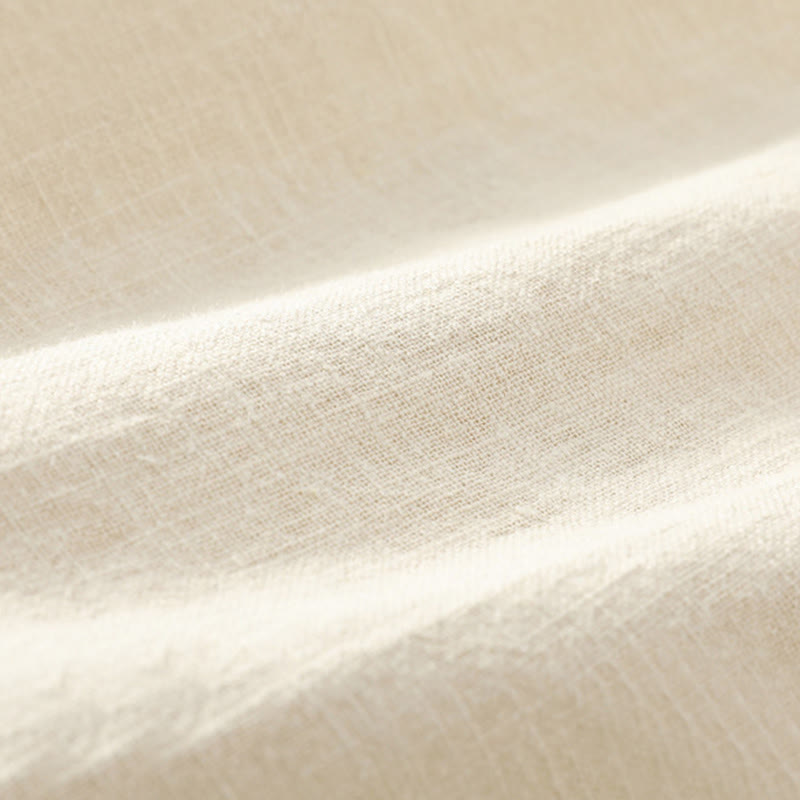 Buddha Stones夏用 ラミー リネン コットン アンクル丈 伸縮性カフス テーパード メンズ パンツ ポケット付き - image 10