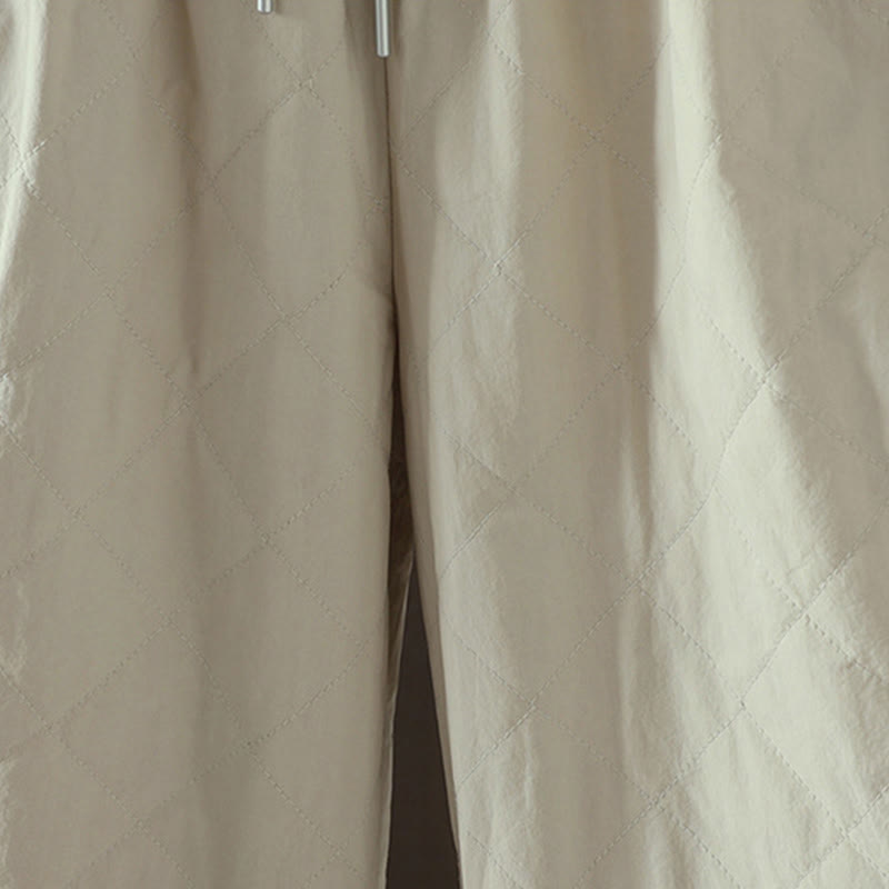 Buddha Stones菱形柄コットンポリエステル厚手レディースパンツ（ポケット付き） - image 7