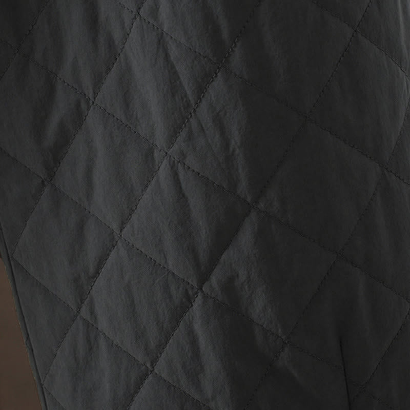 Buddha Stones菱形柄コットンポリエステル厚手レディースパンツ（ポケット付き） - image 15