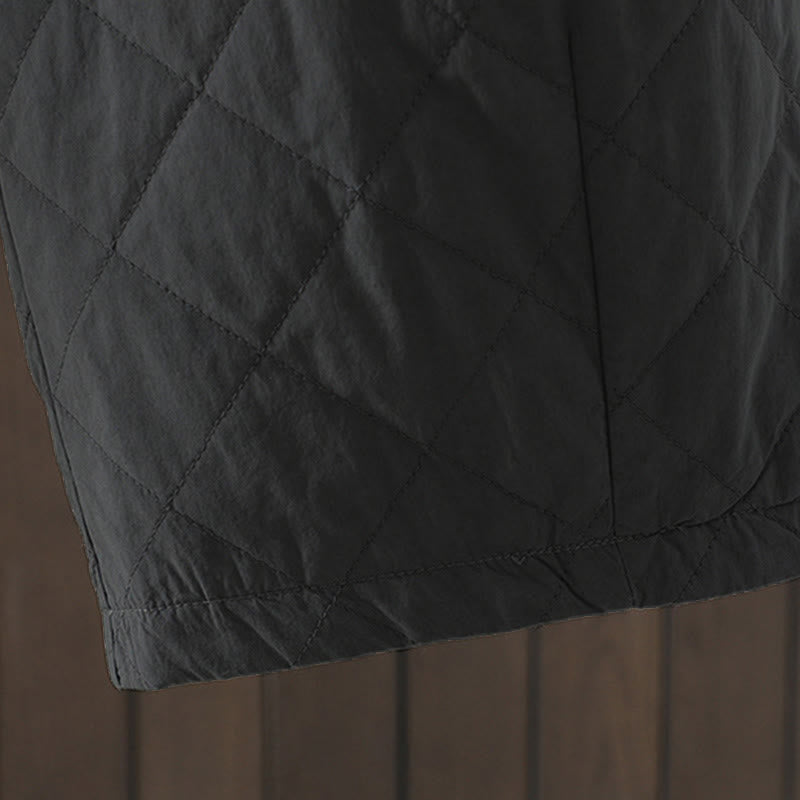 Buddha Stones菱形柄コットンポリエステル厚手レディースパンツ（ポケット付き） - image 16