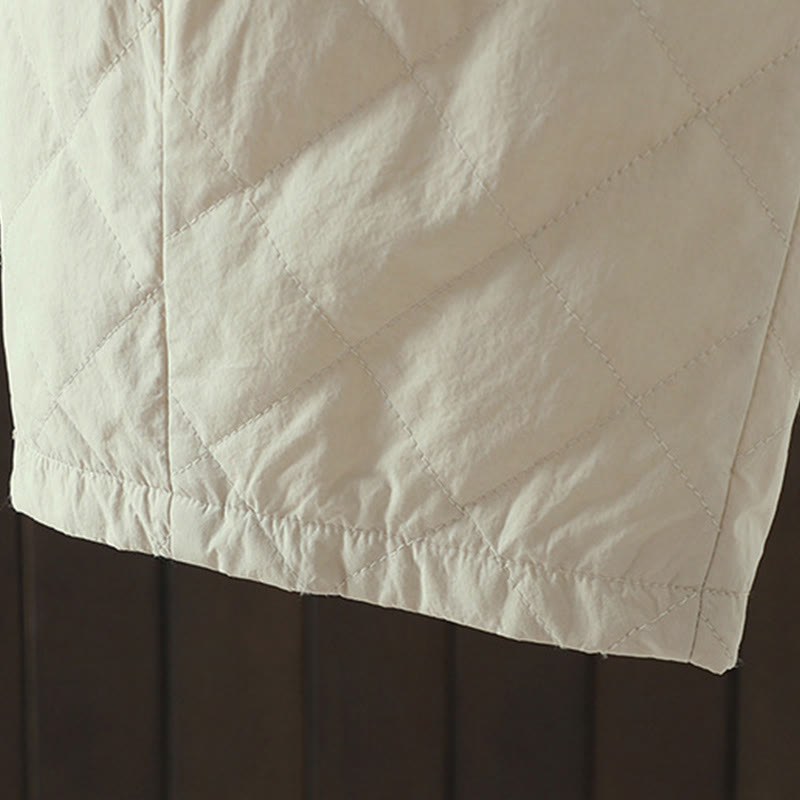 Buddha Stones菱形柄コットンポリエステル厚手レディースパンツ（ポケット付き） - image 9