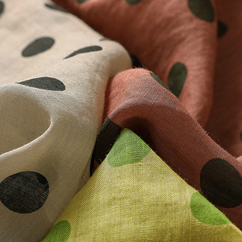 Buddha Stones秋 ラウンドネック 水玉 長袖 レディース ポリエステル シャツ  - image 25