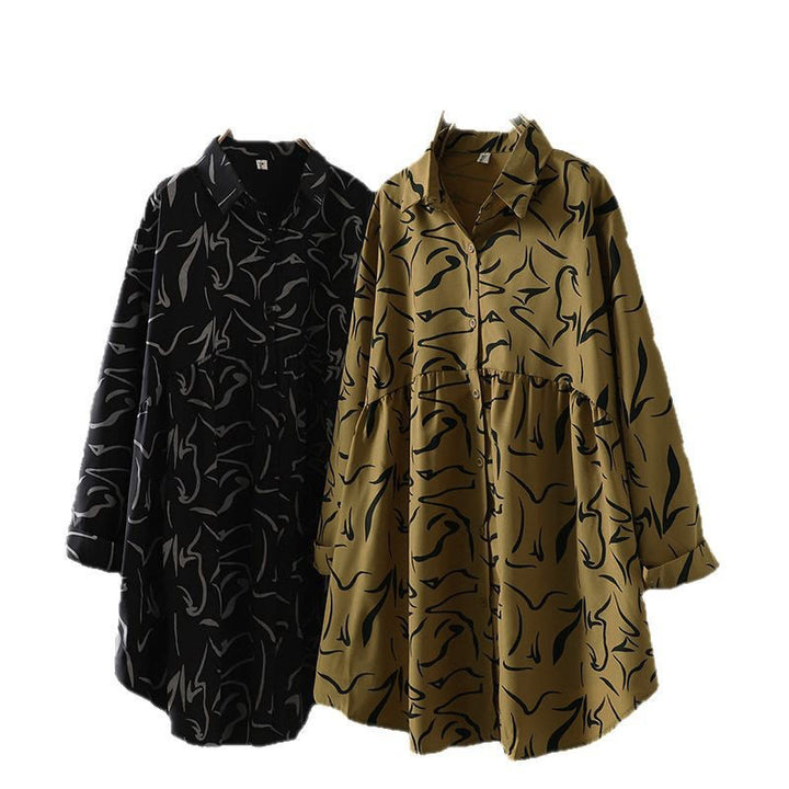 Buddha Stones春秋 スタンドカラー ライン柄 長袖 レディース コットン ポリエステル シャツ  - image 23