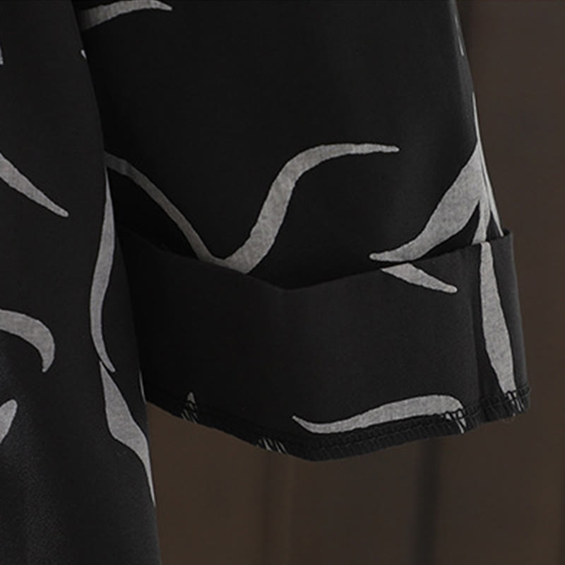 Buddha Stones春秋 スタンドカラー ライン柄 長袖 レディース コットン ポリエステル シャツ  - image 21