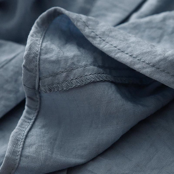 Buddha Stones春秋 スタンドカラー 無地 長袖 レディース コットン ポリエステル シャツ  - image 4