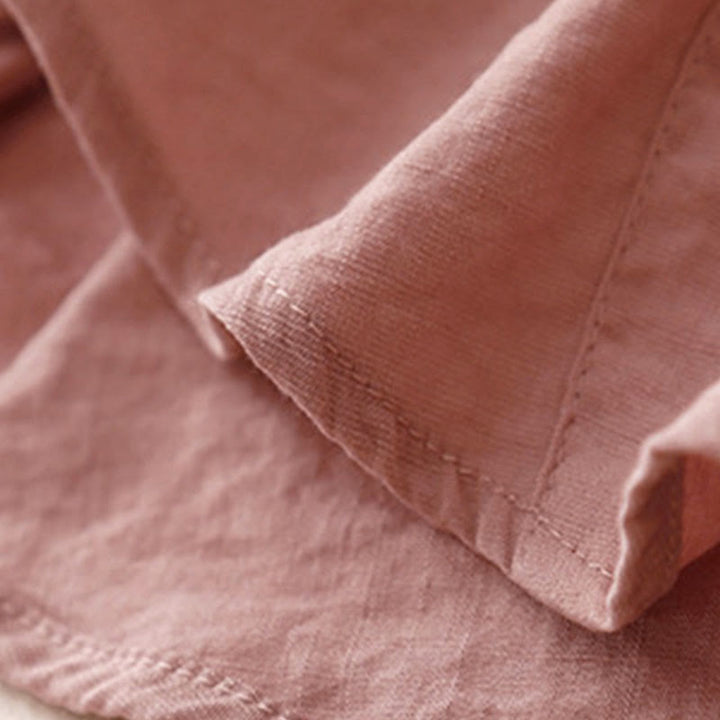 Buddha Stones春秋 スタンドカラー 無地 長袖 レディース コットン ポリエステル シャツ  - image 16