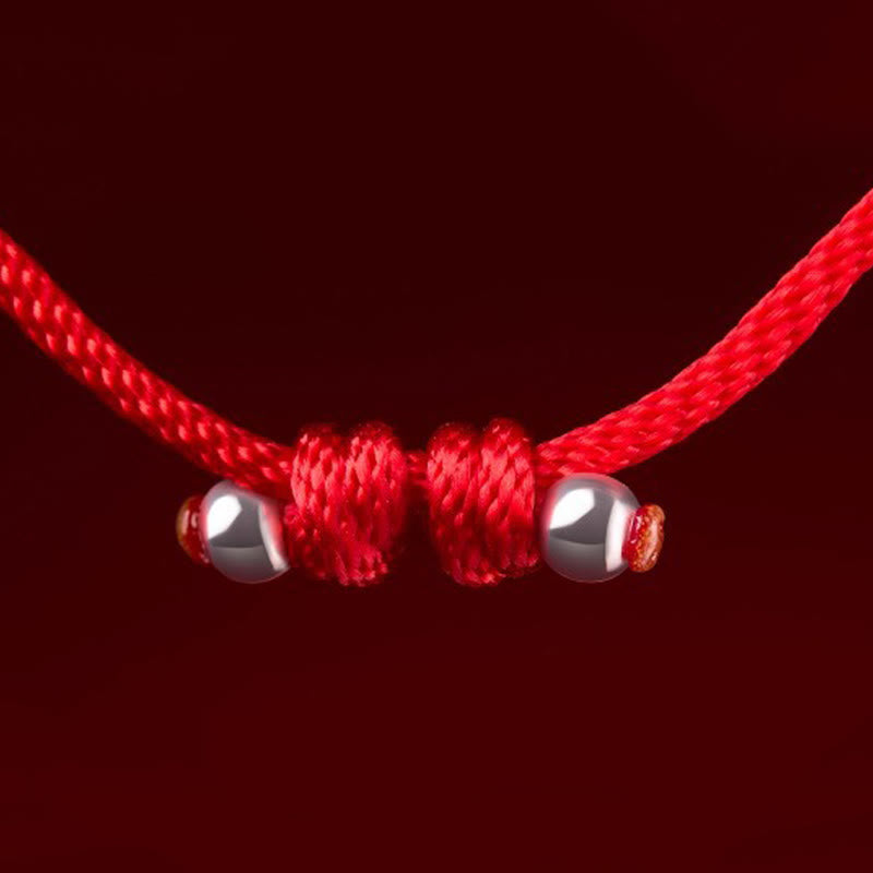 Buddha Stones馬年 999 スターリングシルバー赤紐幸運ブレスレット - image 13