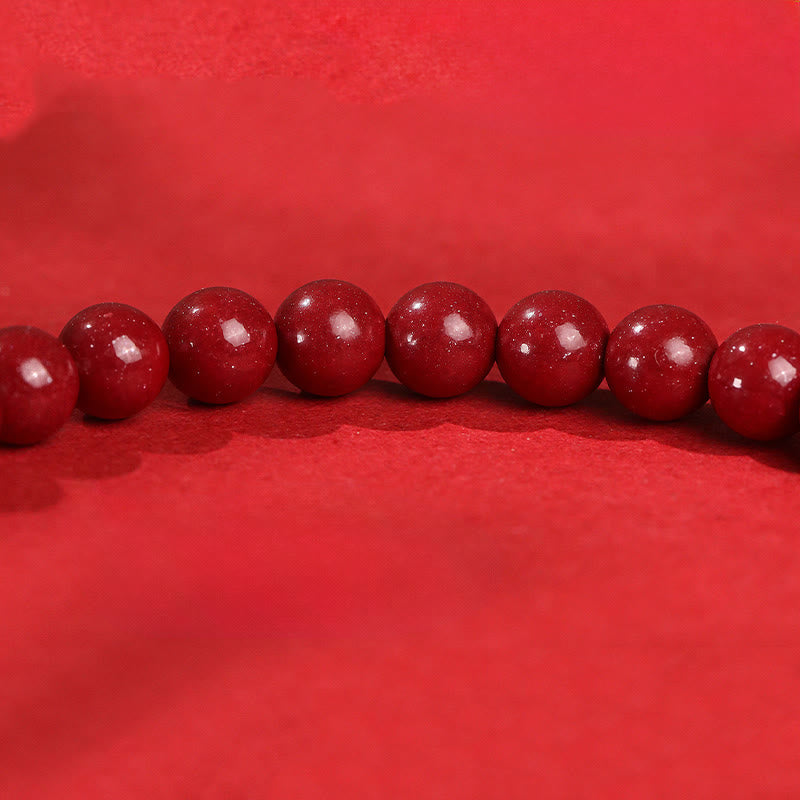 Buddha Stones馬年 レッドアゲート 999スターリングシルバー 辰砂 カームブレスレット - image 10