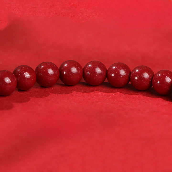 Buddha Stones馬年 レッドアゲート 999スターリングシルバー 辰砂 カームブレスレット - image 10