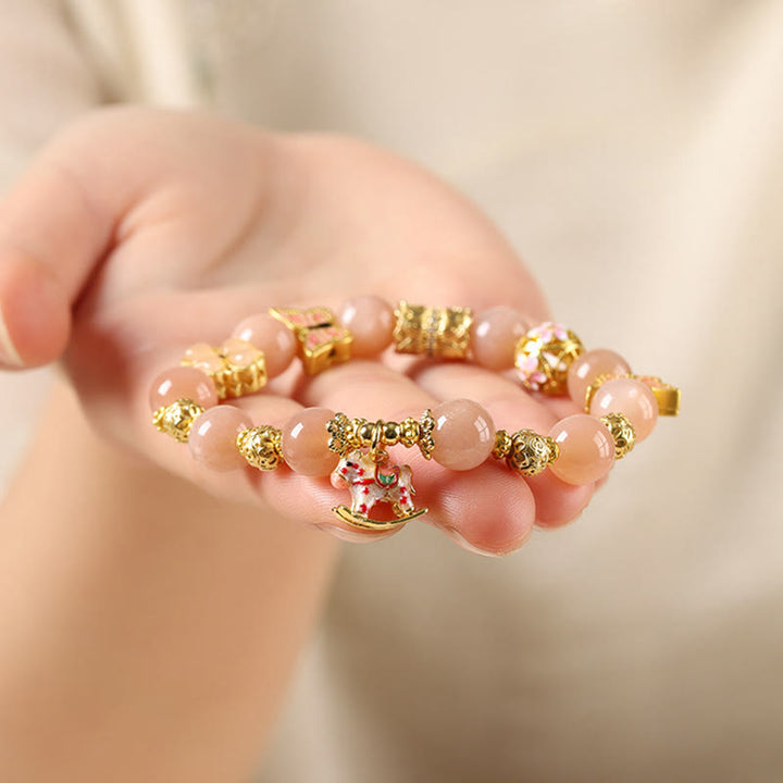 Buddha Stones午年 南 赤瑪瑙 太陽石 トルマリン成就のブレスレット - image 10