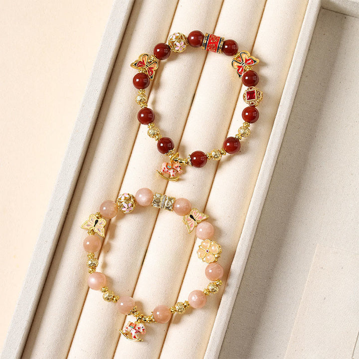 Buddha Stones午年 南 赤瑪瑙 太陽石 トルマリン成就のブレスレット - image 16