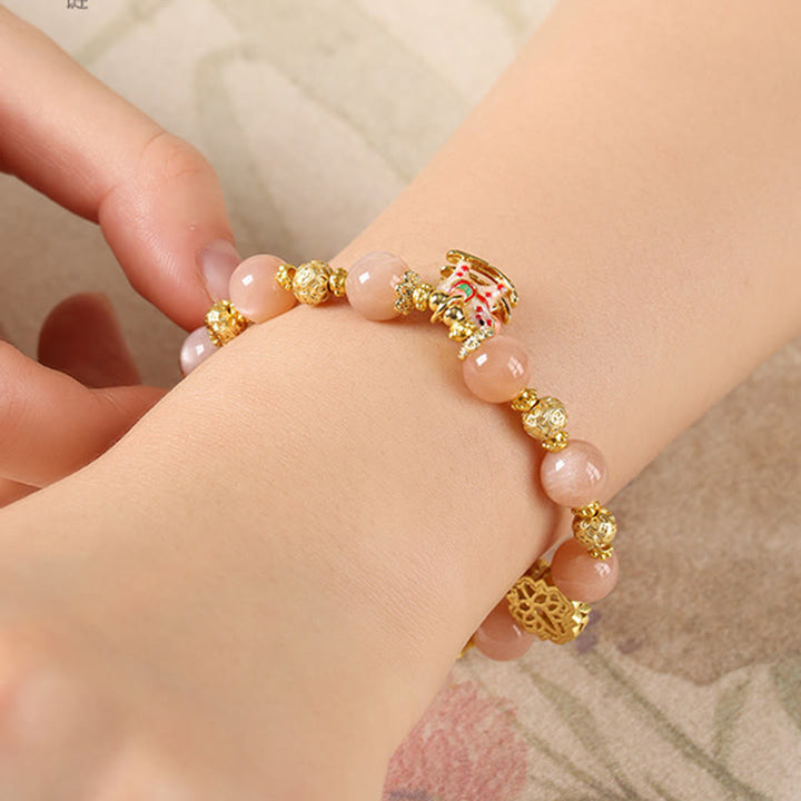 Buddha Stones午年 南 赤瑪瑙 太陽石 トルマリン成就のブレスレット - image 11