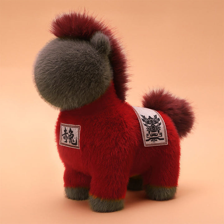 馬年刺繍入りBuddha Stones入り鞍パッドぬいぐるみホームデコレーション - image 0