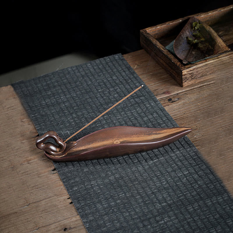 Buddha Stones小型ボート 蝉 家の装飾 香炉 - ボート（25×5.5×5.5cm） - image 5