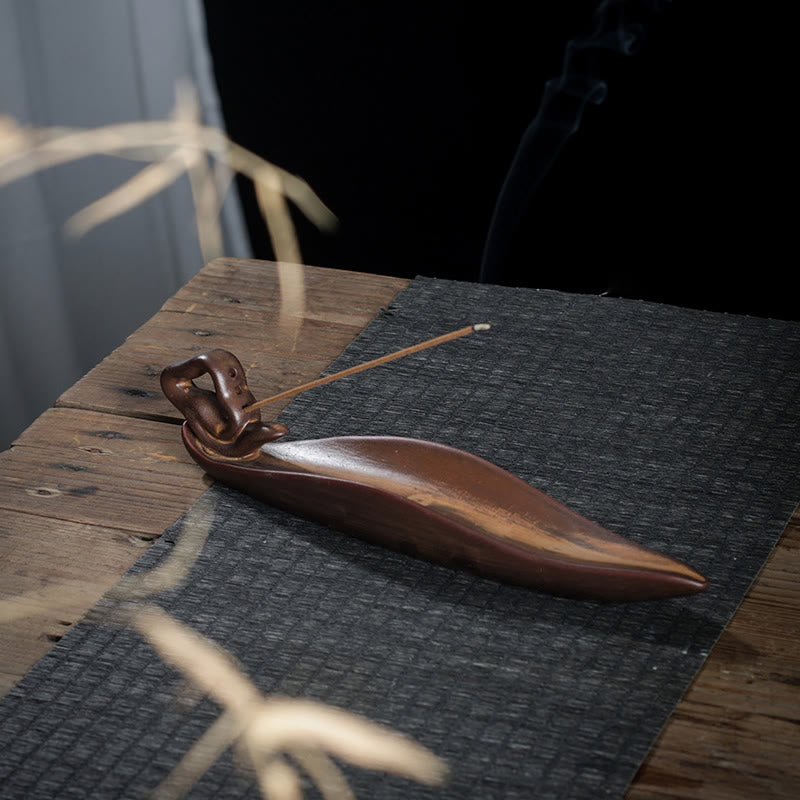 Buddha Stones小型ボート 蝉 家の装飾 香炉 - image 6