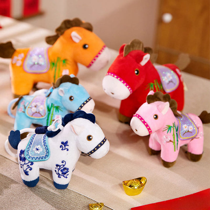 Buddha Stones午年 梅 竹模様 ぬいぐるみ 富と豊かさ装飾 - image 16