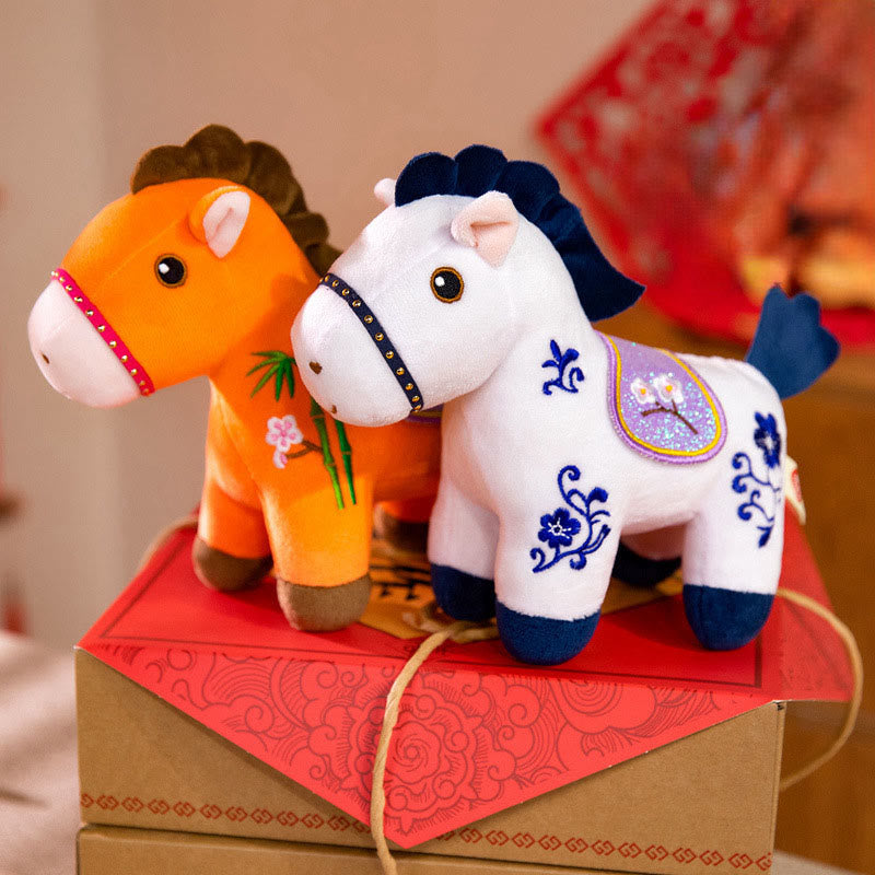 Buddha Stones午年 梅 竹模様 ぬいぐるみ 富と豊かさ装飾 - image 13