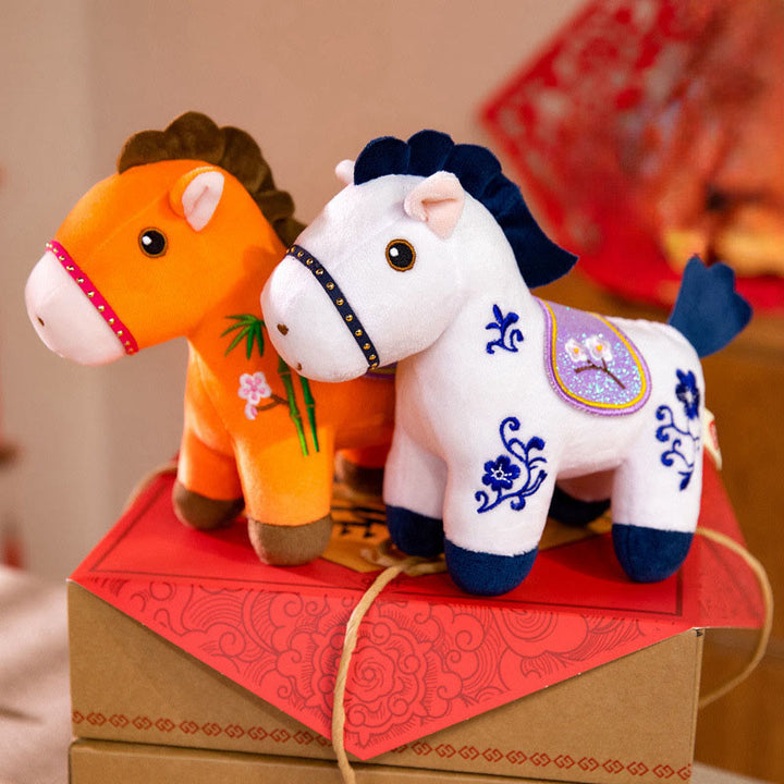 Buddha Stones午年 梅 竹模様 ぬいぐるみ 富と豊かさ装飾 - image 13