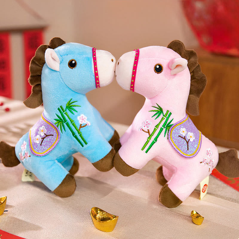 Buddha Stones午年 梅 竹模様 ぬいぐるみ 富と豊かさ装飾 - image 14