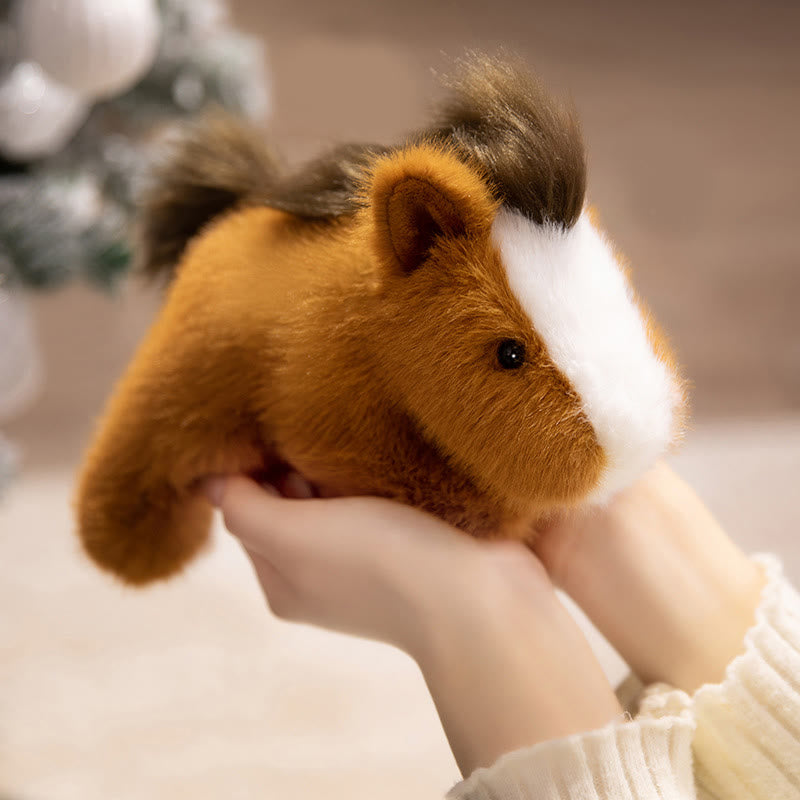 Buddha Stones午年 横たわるポーズデザイン ぬいぐるみ デスク 自由装飾 - 馬 - 18×10×7cm - image 0