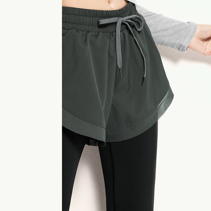 Buddha Stones 2 in 1 スポーツタイツ アウトドア フィットネス レディース レギンス ヨガパンツ - image 9