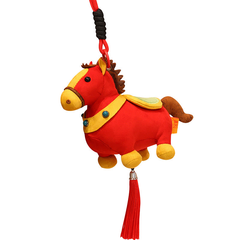 馬年用Buddha Stonesマルチカラー かわいい馬のタッセル豊かさロープ 吊り下げ装飾 - image 8