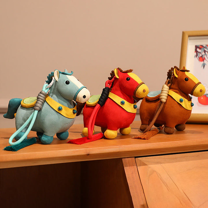 馬年用Buddha Stonesマルチカラー かわいい馬のタッセル豊かさロープ 吊り下げ装飾 - image 24