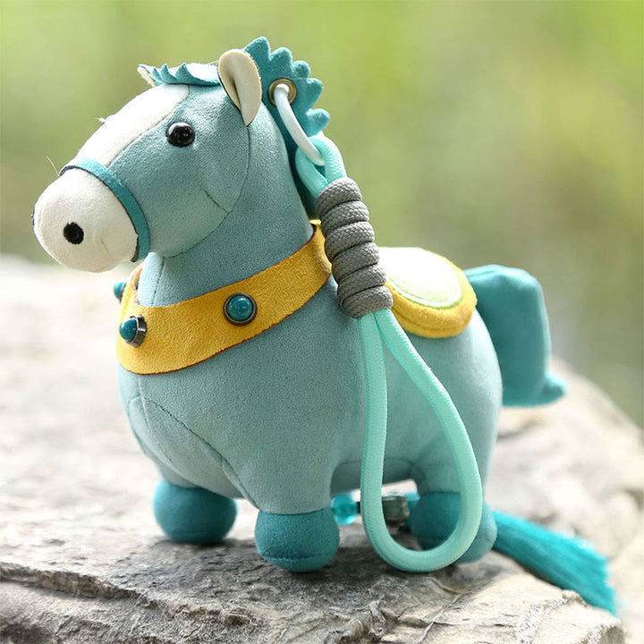 馬年用Buddha Stonesマルチカラー かわいい馬のタッセル豊かさロープ 吊り下げ装飾 - image 14