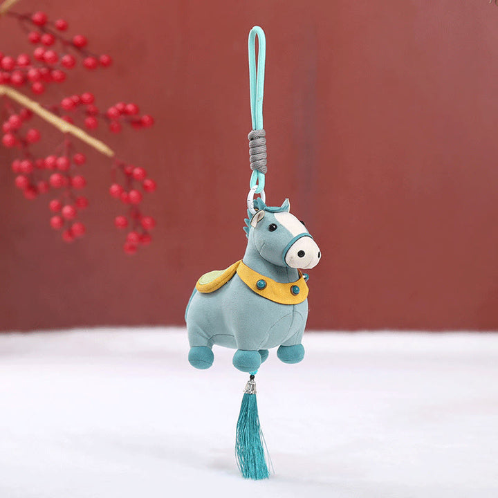 馬年用Buddha Stonesマルチカラー かわいい馬のタッセル豊かさロープ 吊り下げ装飾 - image 11