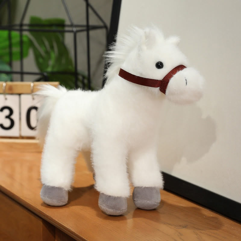 Buddha Stones 馬年 かわいい 無地 ポニー ぬいぐるみ豊かさ家の装飾 - 白 - 23cm（耳から足まで） - image 6