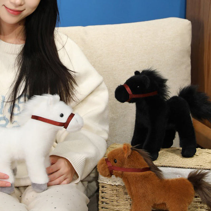 Buddha Stones 馬年 かわいい 無地 ポニー ぬいぐるみ豊かさ家の装飾 - image 14