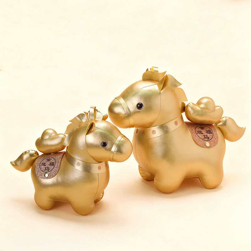 Buddha Stones 午年の金塊 かわいいポニー人形豊かさのホームデコレーション - image 9