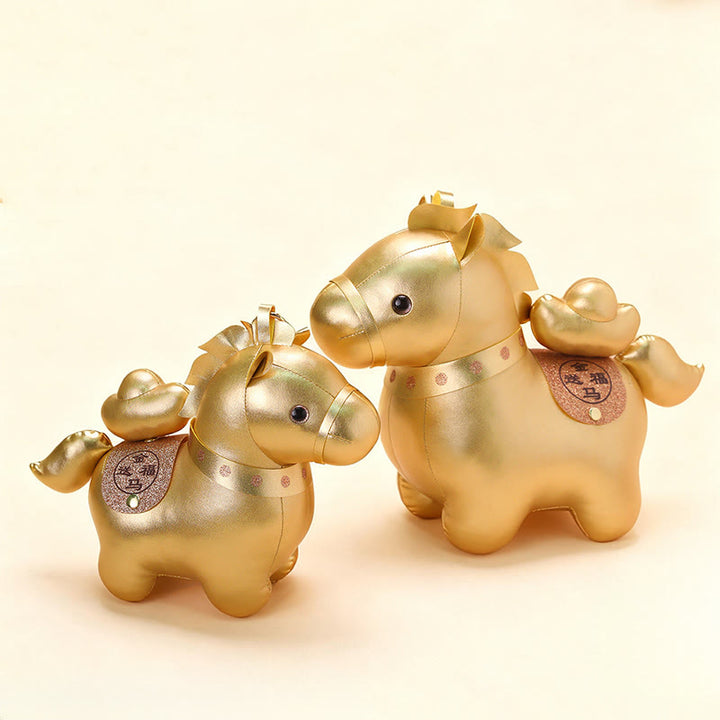 Buddha Stones 午年の金塊 かわいいポニー人形豊かさのホームデコレーション - image 9