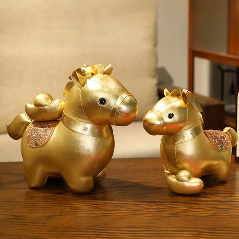Buddha Stones 午年の金塊 かわいいポニー人形豊かさのホームデコレーション - image 6