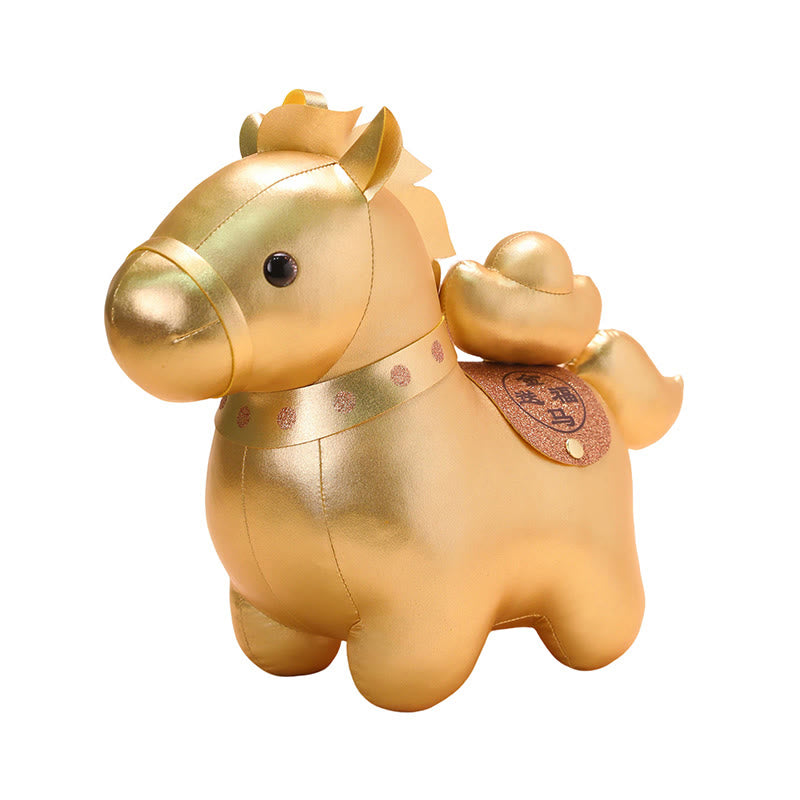 Buddha Stones 午年の金塊 かわいいポニー人形豊かさのホームデコレーション - image 3