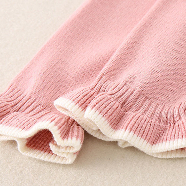 Buddha Stones春秋カラーブロッキング ベビーガールズ 長袖 フード付き ニットワンピース ロンパース - image 13