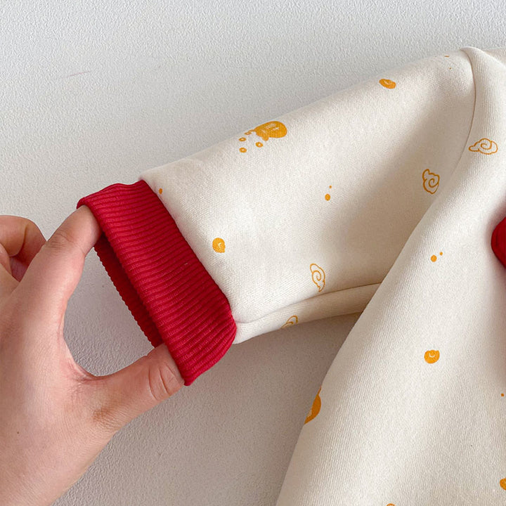 Buddha Stones冬 午年デザイン 女の子 男の子 コットン 長袖 ワンピース ロンパース - image 8