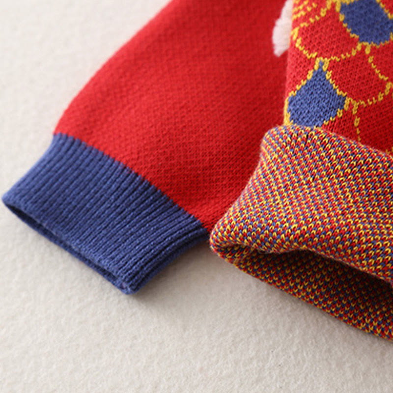 Buddha Stones秋冬 赤龍柄 男の子 女の子 コットン 長袖 ニット ワンピース ロンパース - image 8