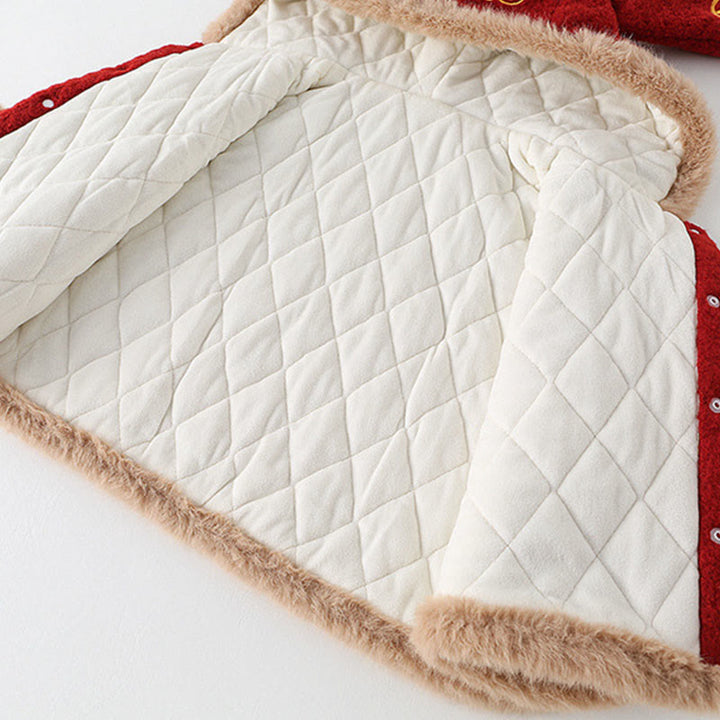 Buddha Stones秋冬 赤鯉鯉模様 女の子 男の子 長袖 マント ジャケット - image 8