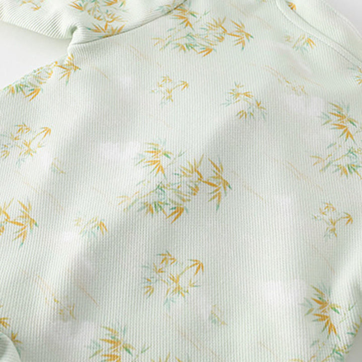 Buddha Stonesと春と秋、竹の花のデザイン、女の子用コットン長袖ワンピースロンパース - image 9