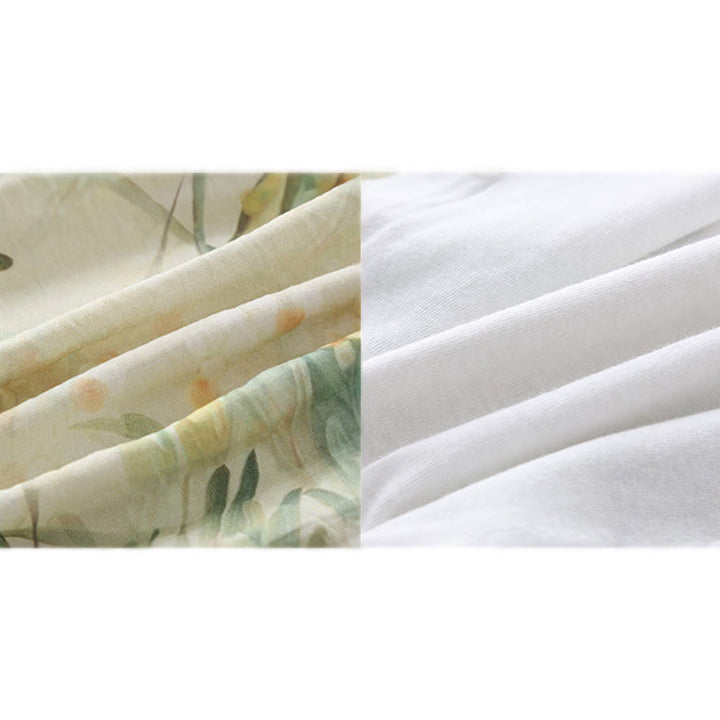 Buddha Stones、春、秋、ベージュ、花、緑の草のデザイン、ベビーガール、コットン、長袖、ワンピース、ロンパース - image 16