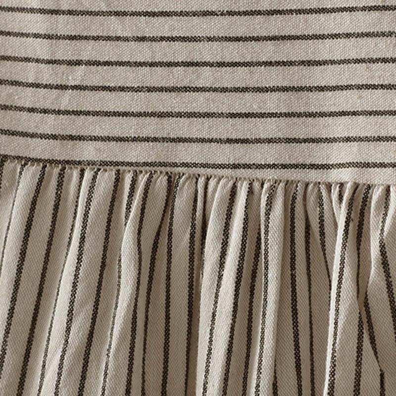 Buddha Stones秋 ストライプ スタンドカラー ボタン レディース 長袖 シャツ ポケット付き - image 10