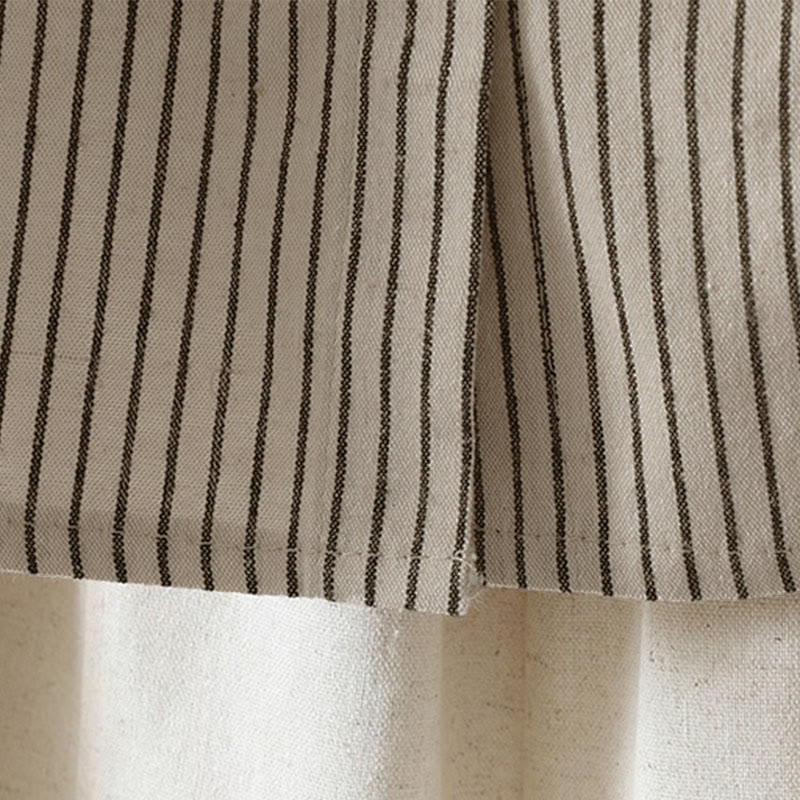 Buddha Stones秋 ストライプ スタンドカラー ボタン レディース 長袖 シャツ ポケット付き - image 11