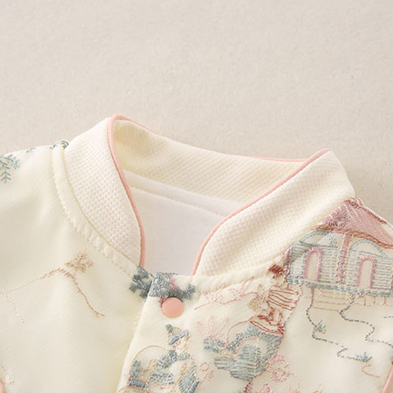 Buddha Stones春秋用 パビリオンデザイン ベビーガール コットン 長袖 ワンピース ロンパース - image 5